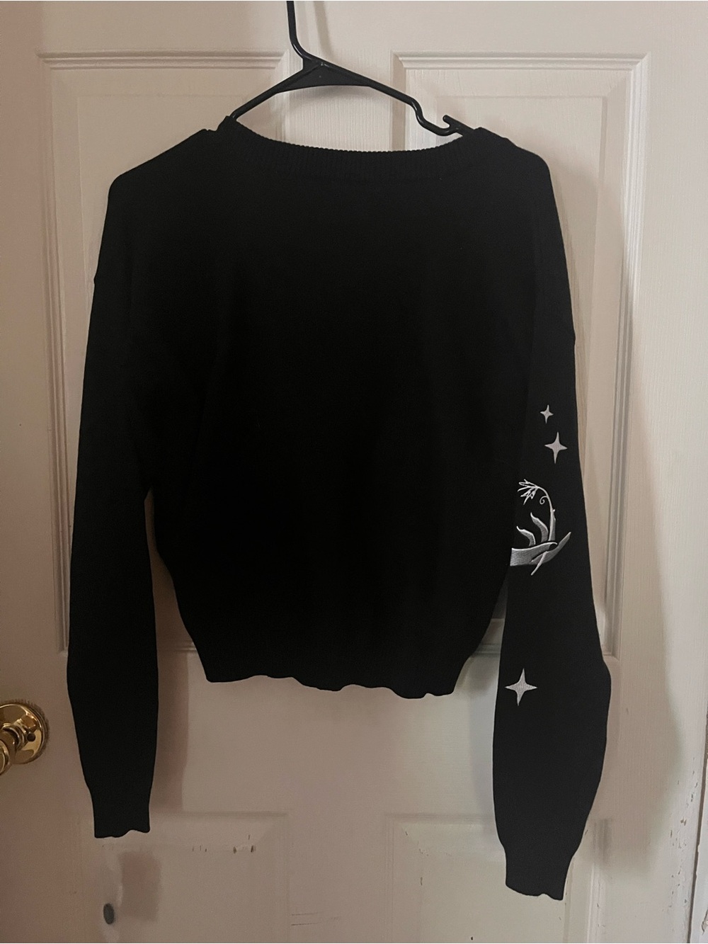 The Nightmare Before Christmas Black Graphic Button-Up Cardigan Sweater - Picture 2 of 3